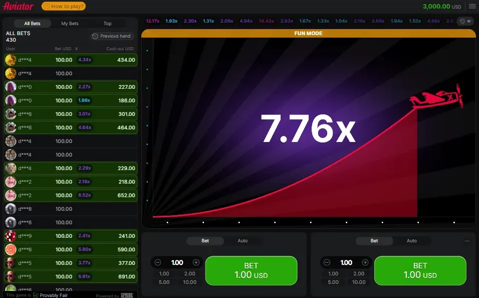 aviator betting game